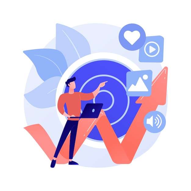 high roi content abstract concept vector illustration social media marketing online content production high roi publication return investment measuring digital strategy abstract metaphor 335657 2293